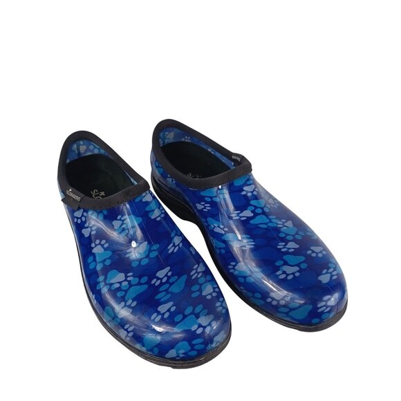 Sloggers Women's Waterproof Rain Garden Clog Shoe Comfort Insole Blue Size 10 - Picture 1 of 9
